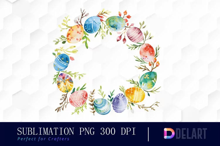 Easter Egg Wreath PNG Clipart