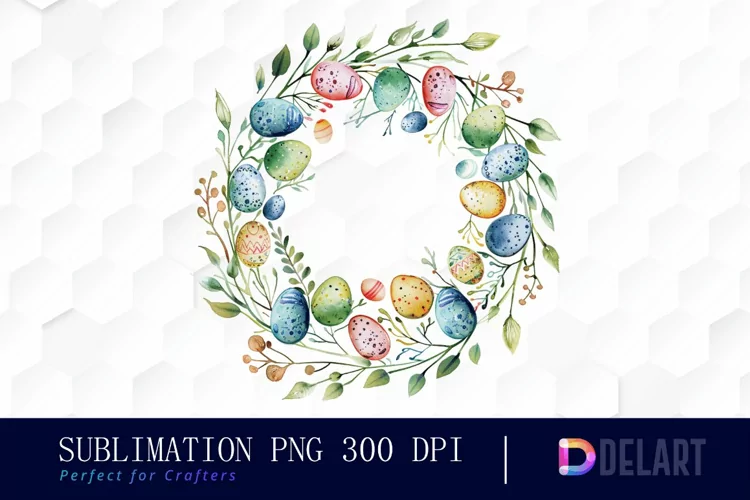 Easter Egg Wreath PNG Clipart