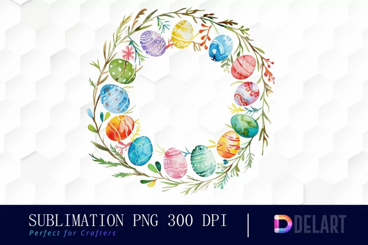 Easter Egg Wreath PNG Clipart