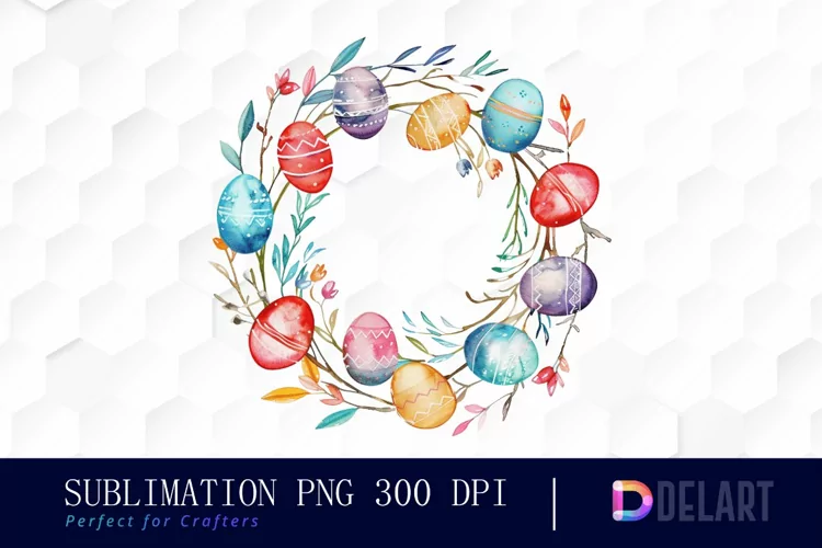 Easter Egg Wreath PNG Clipart