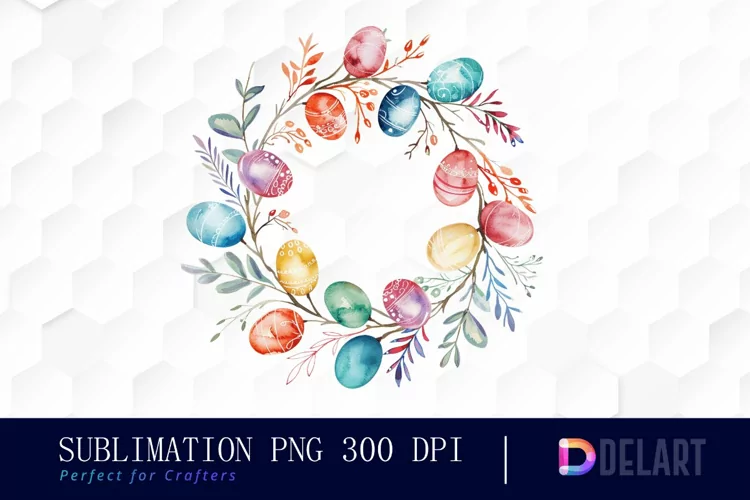 Easter Egg Wreath PNG Clipart