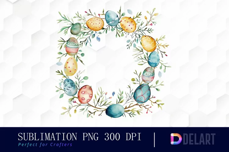 Easter Egg Wreath PNG Clipart