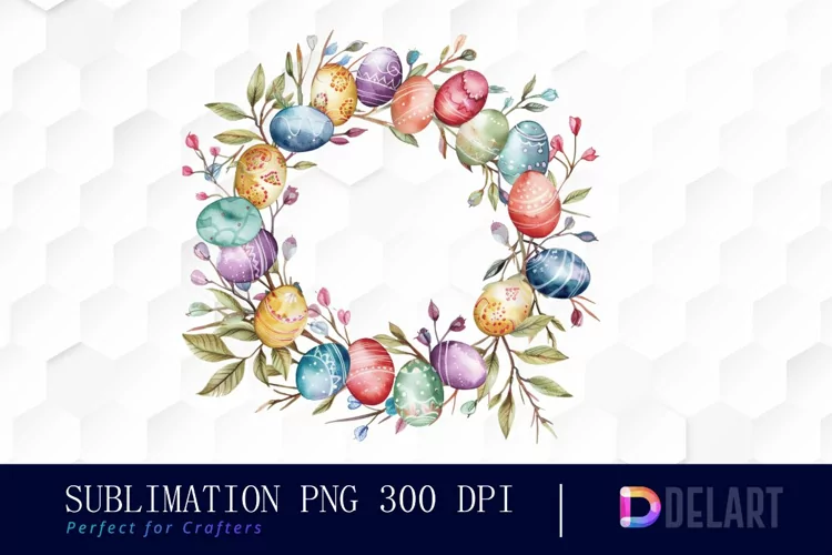 Easter Egg Wreath PNG Clipart
