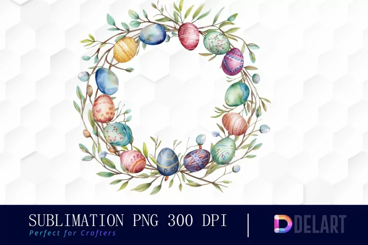 Easter Egg Wreath PNG Clipart