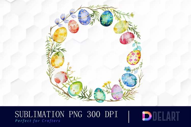Easter Egg Wreath PNG Clipart