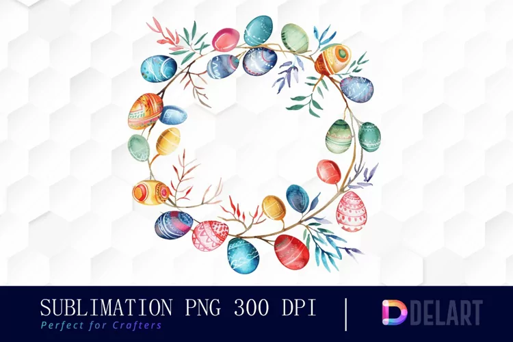 Easter Egg Wreath PNG Clipart