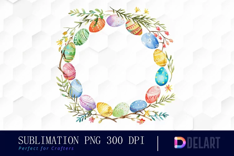 Easter Egg Wreath PNG Clipart