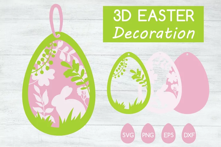 3D Easter Egg Svg | Easter Paper Cut | Layered svg | Easter