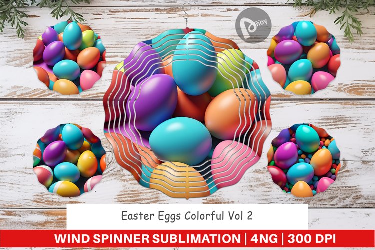 Wind Spinner Easter Eggs Colorful