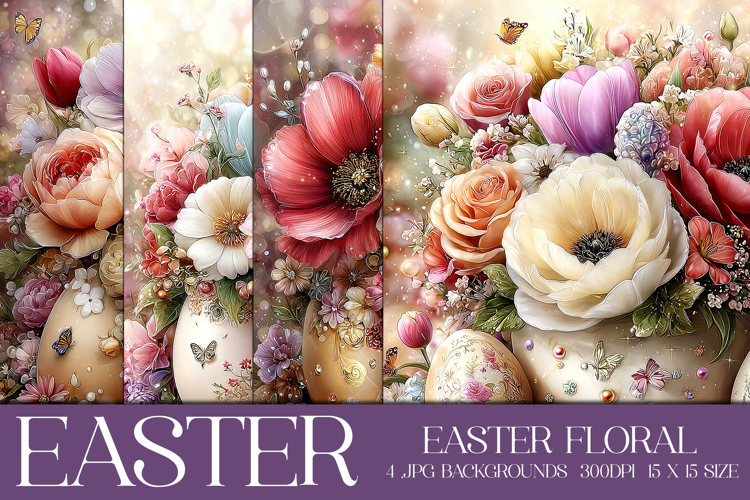 Easter Background, Easter Flowers, Spring Backgrounds, s34