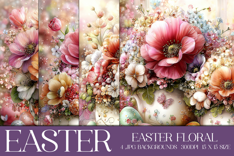 Easter Background, Easter Flowers, Spring Backgrounds, s38