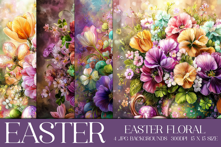 Easter Background, Easter Flowers, Spring Backgrounds, s44