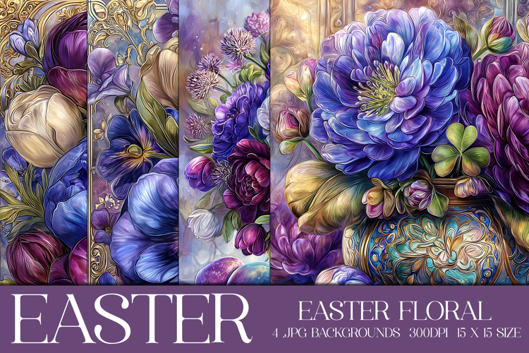 Easter Background, Easter Flowers, Spring Backgrounds, s50