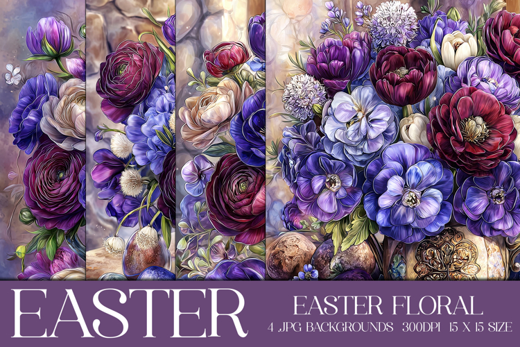 Easter Background, Easter Flowers, Spring Backgrounds, s51