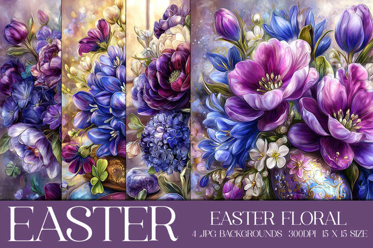 Easter Background, Easter Flowers, Spring Backgrounds, s53
