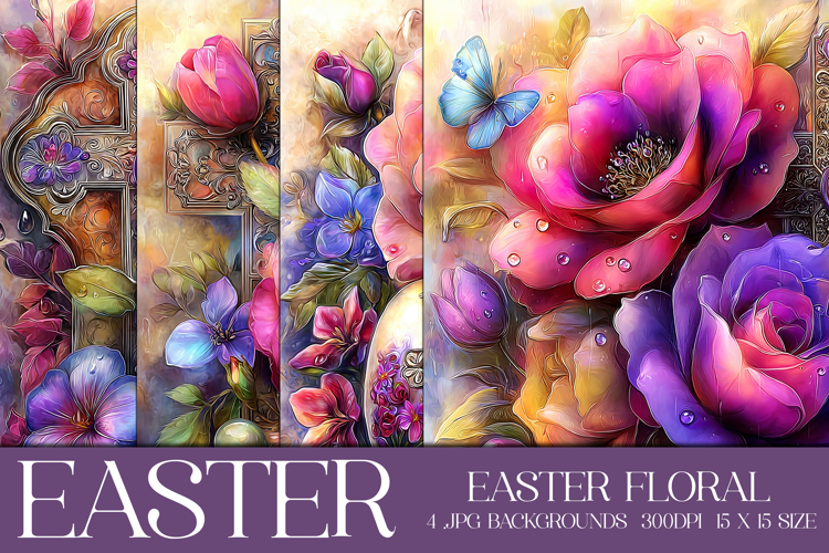 Easter Background, Easter Flowers, Spring Backgrounds, s54