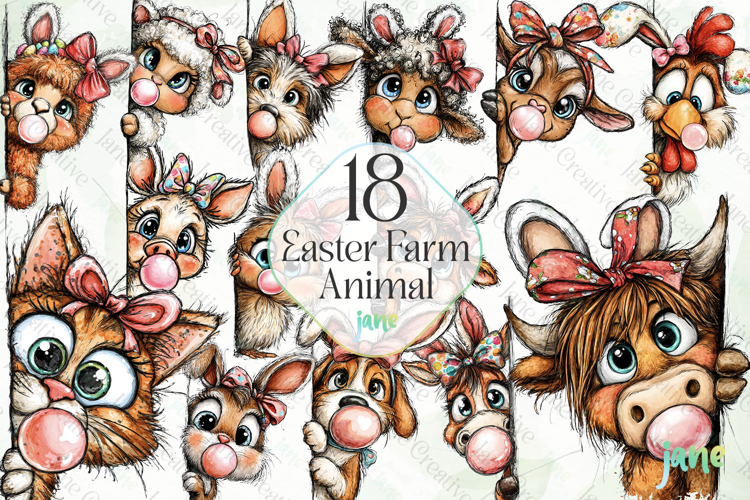 Easter Farm Animal Bundle
