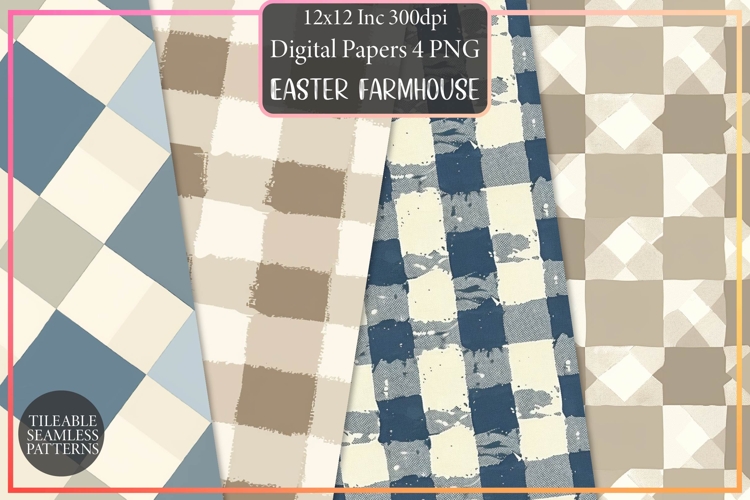Easter Farmhouse Gingham Patterns