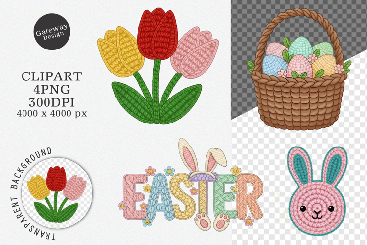 Easter Faux Yarn Clipart