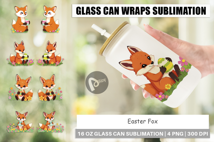 Glass Can Easter Fox