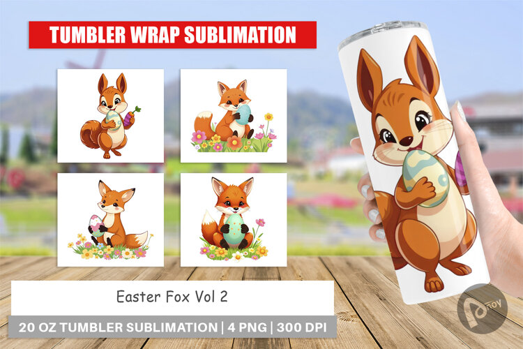 Tumbler Easter Fox example image 1
