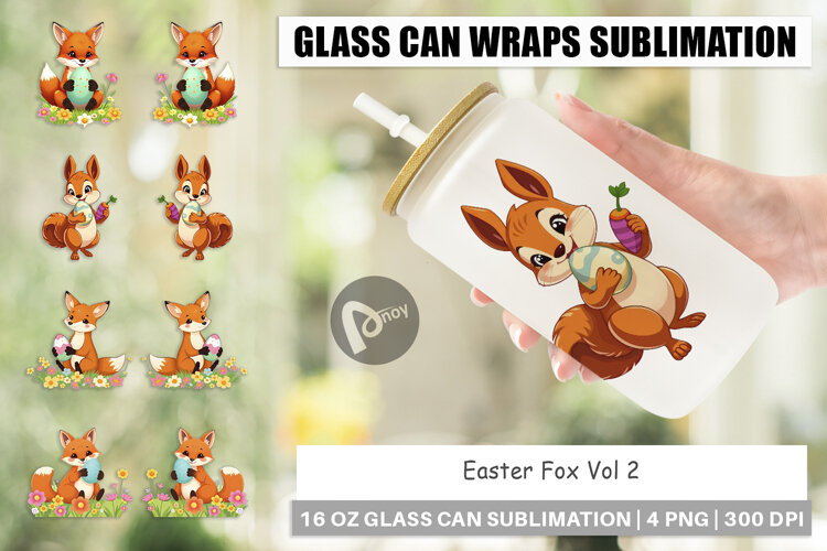 Glass Can Easter Fox example image 1