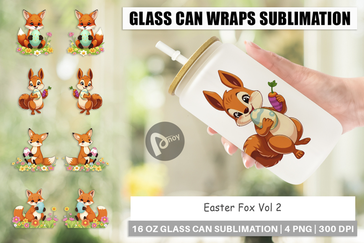 Glass Can Easter Fox