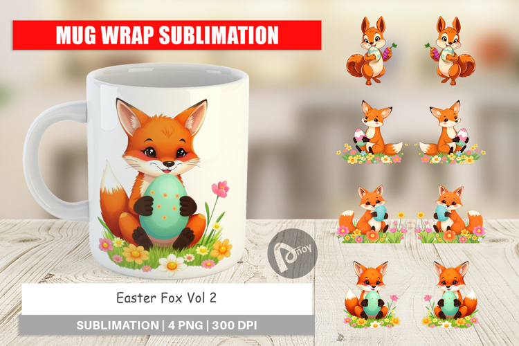 Mug Wrap Easter Fox