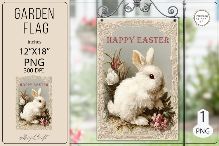 Welcome Garden flags| Sublimation|Happy Easter bunny flags