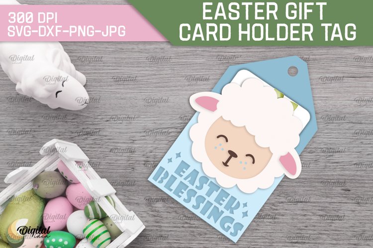 Easter Gift Card Holder Tag. Easter Card Holder Paper Cut