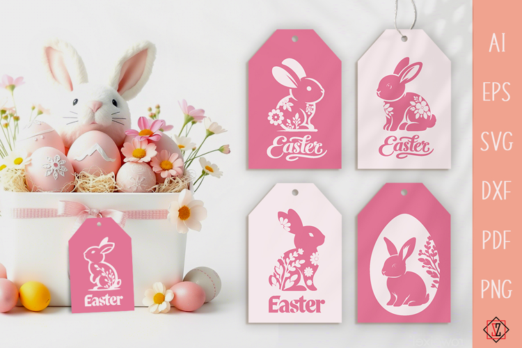 Easter gift tags | Easter labels | Easter templates