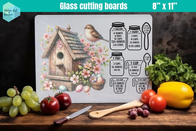 Pink Easter Glass Cutting Boards Kitchen Conversion