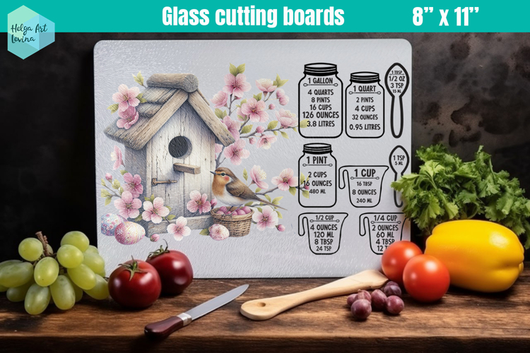 Pink Easter Glass Cutting Boards Kitchen Conversion