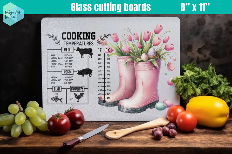 Pink Easter Glass Cutting Boards Kitchen Conversion