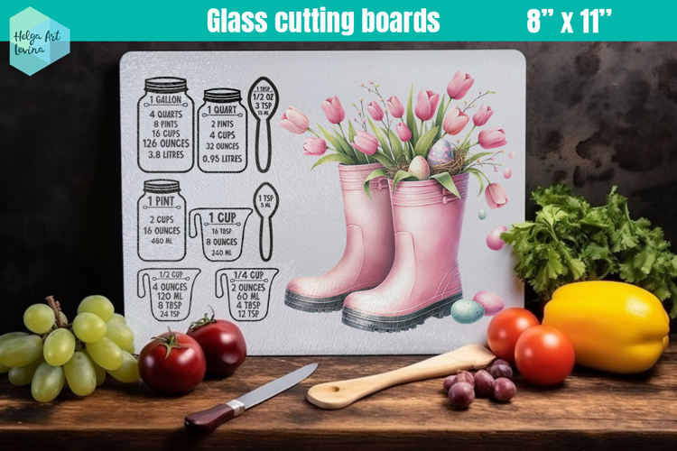 Pink Easter Glass Cutting Boards Kitchen Conversion