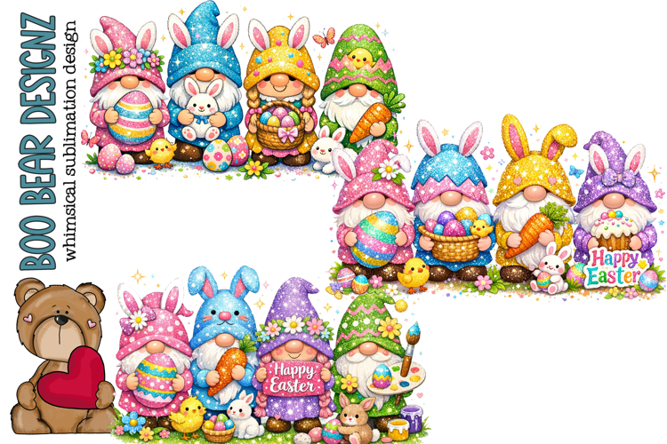 Glitter Easter Gnomes