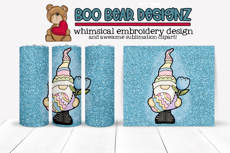 Easter Egg Hunter gnome Sublimation tumbler design