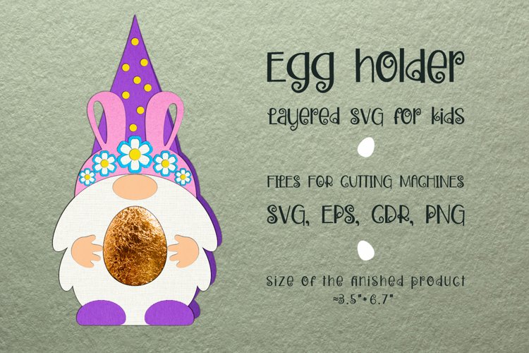 Easter Gnome | Egg Holder | Paper Craft Template