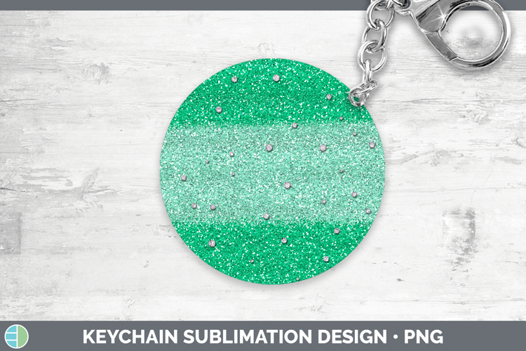 Easter Green Glitter Keychain Sublimation Keyring Designs