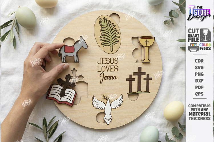He Is Risen Puzzle Laser Cut | Christian Easter Story | CNC