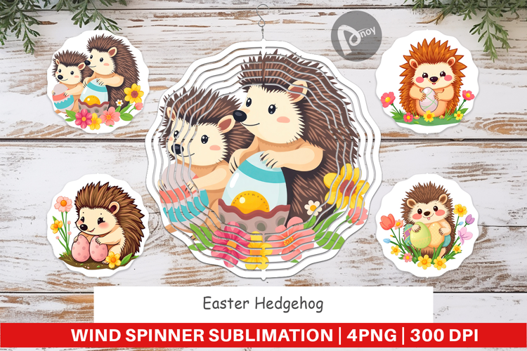 Wind Spinner Easter Hedgehog