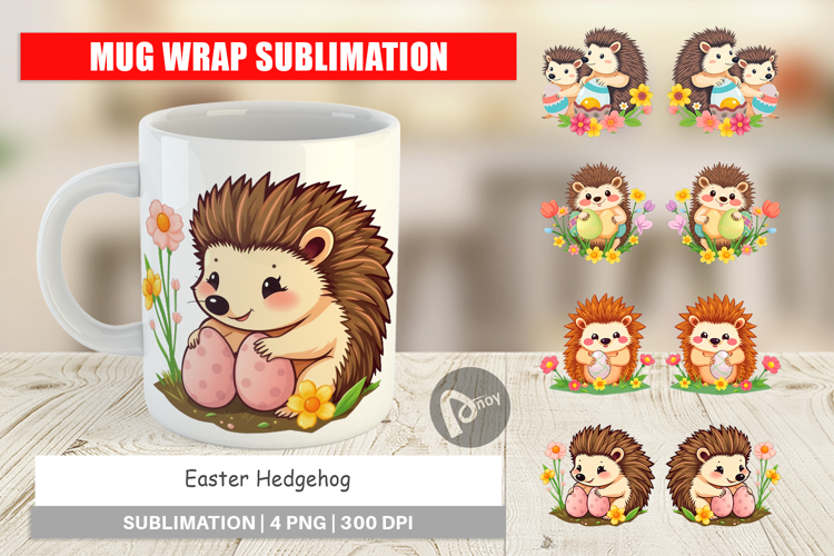 Mug Wrap Easter Hedgehog