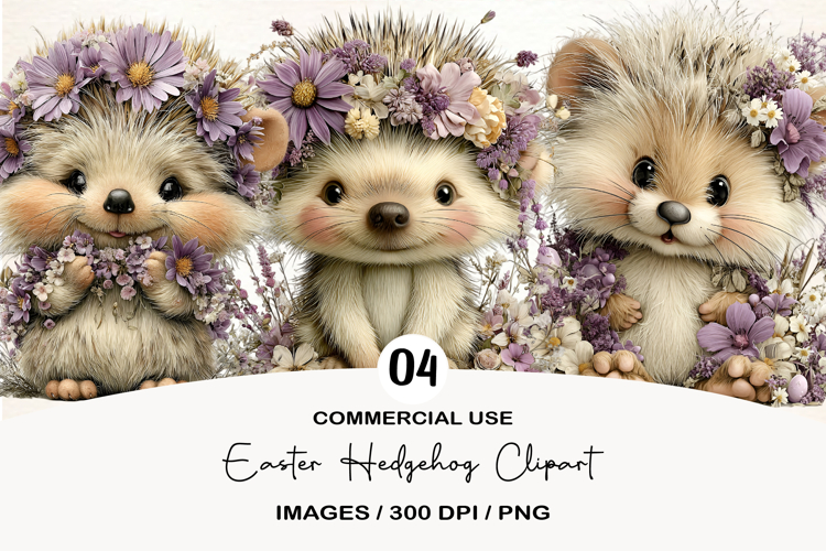 Easter Hedgehog Clipart