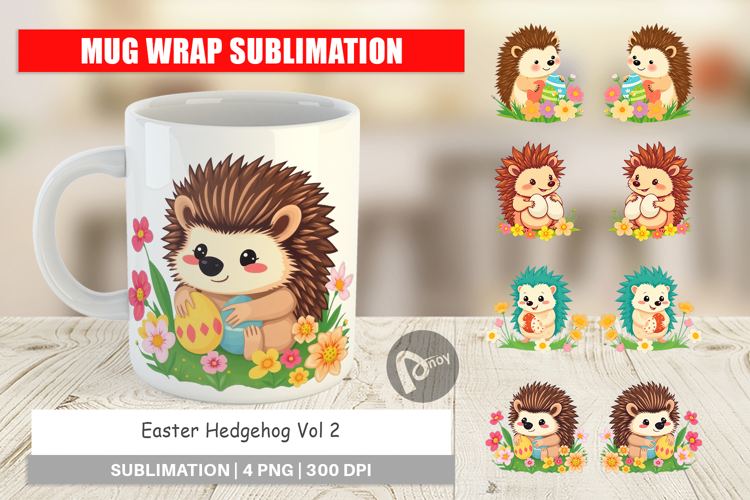 Mug Wrap Easter Hedgehog