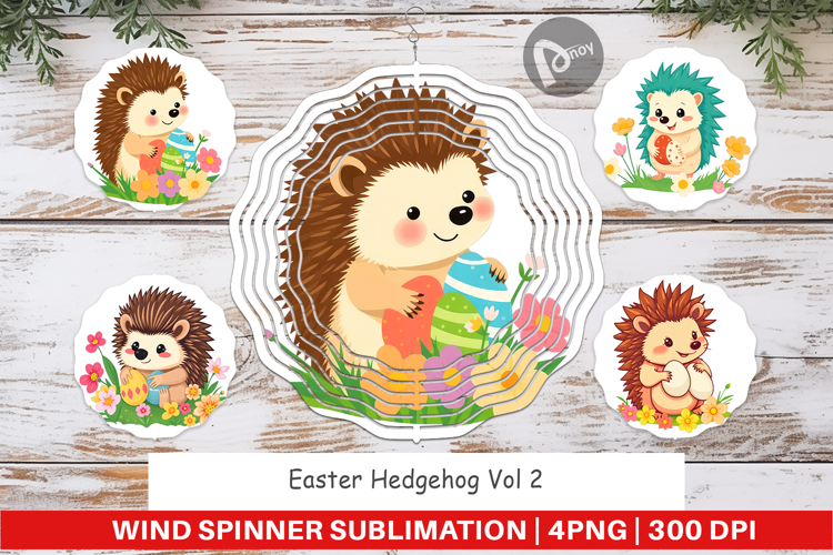Wind Spinner Easter Hedgehog