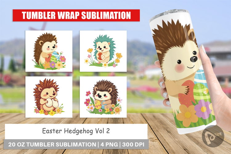 Tumbler Easter Hedgehog