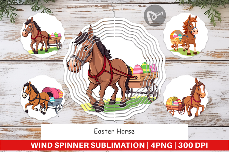 Wind Spinner Easter Horse