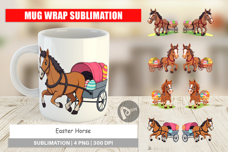 Mug Wrap Easter Horse