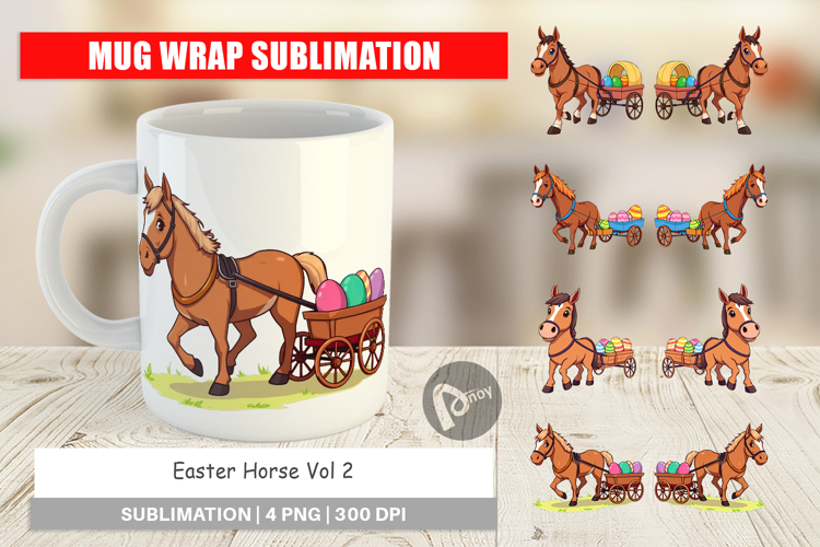 Mug Wrap Easter Horse