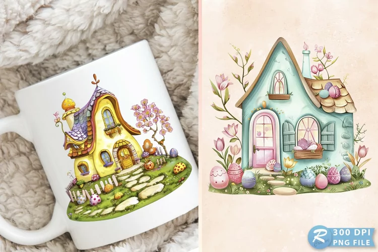 Easter House Cottage Home Spring PNG Clipart